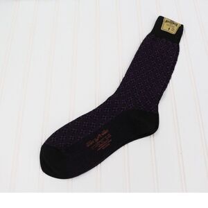 Vintage Stretch Sox Deadstock Made in USA Purple Trouser Socks